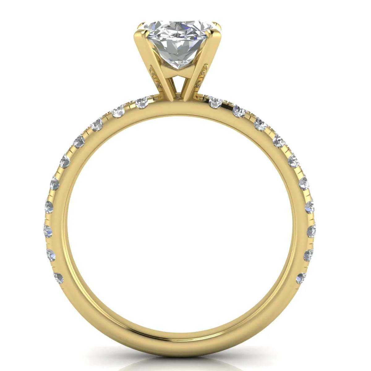 Classic Pavé Accent Engagement Ring