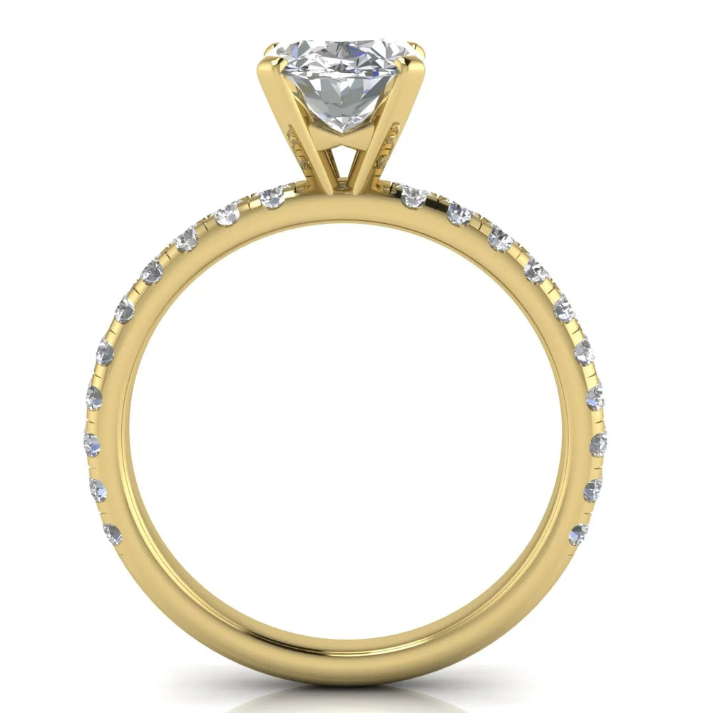 Classic Pavé Accent Engagement Ring