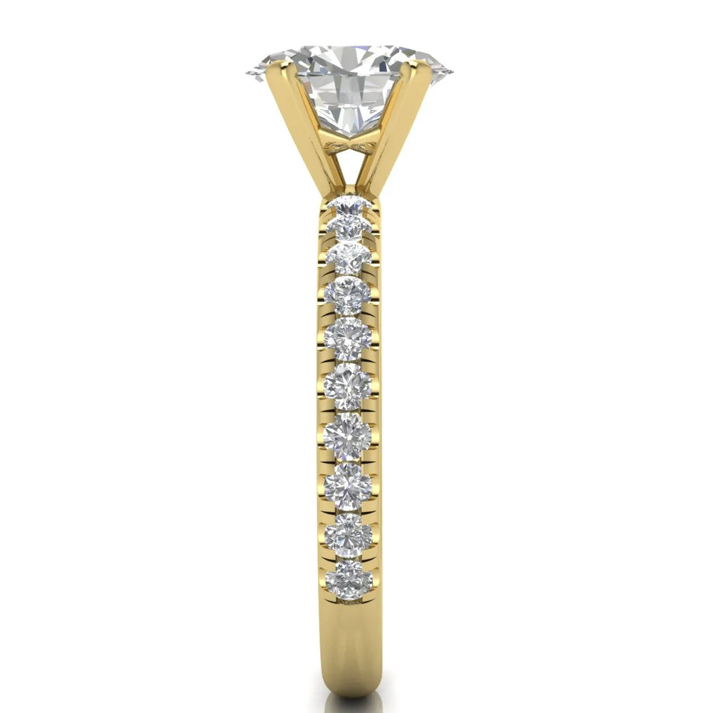 Classic Pavé Accent Engagement Ring