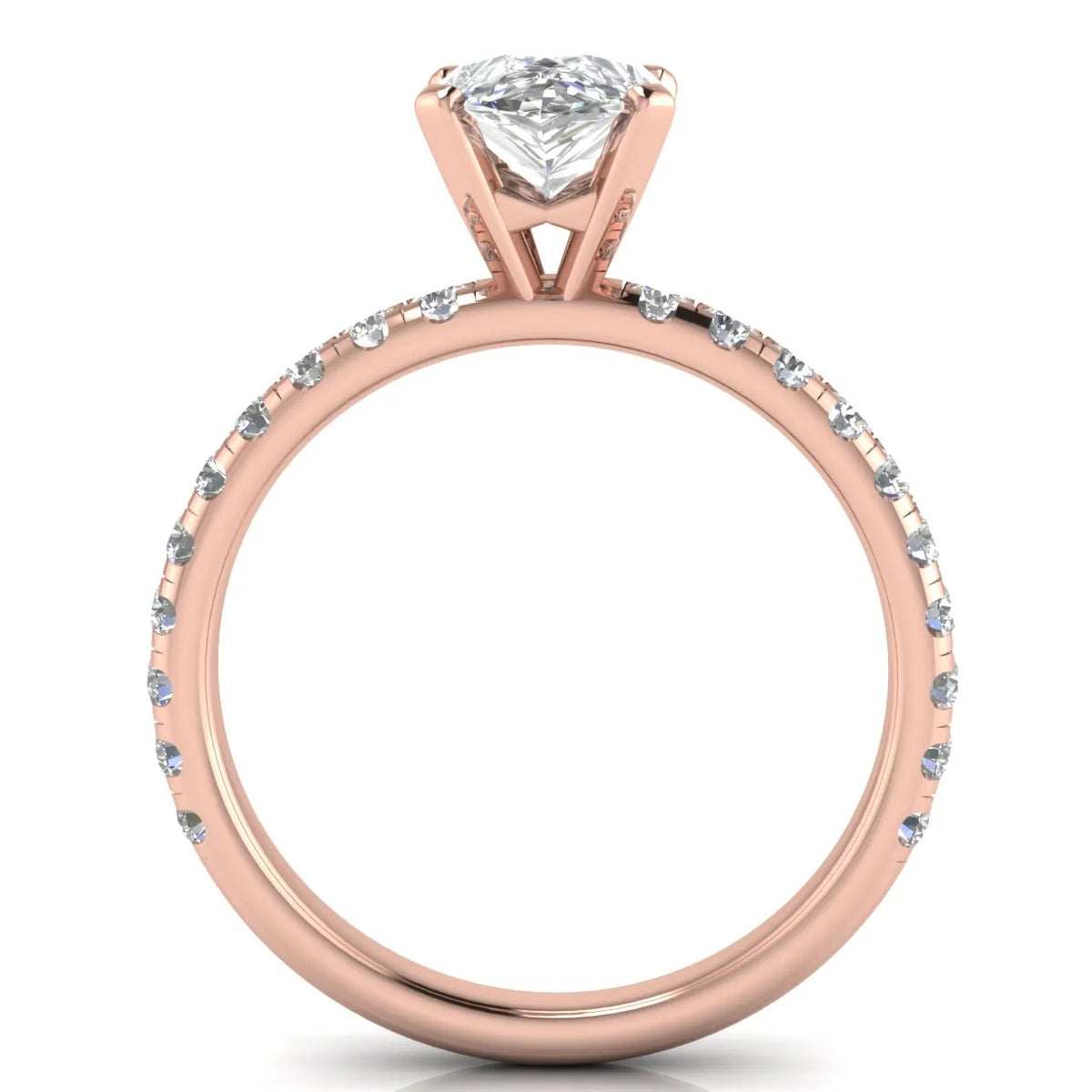 Classic Pavé Accent Engagement Ring