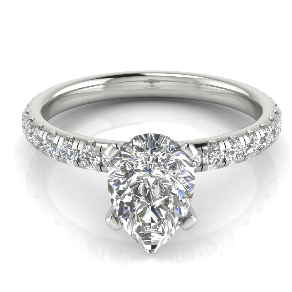 Classic Pavé Accent Engagement Ring