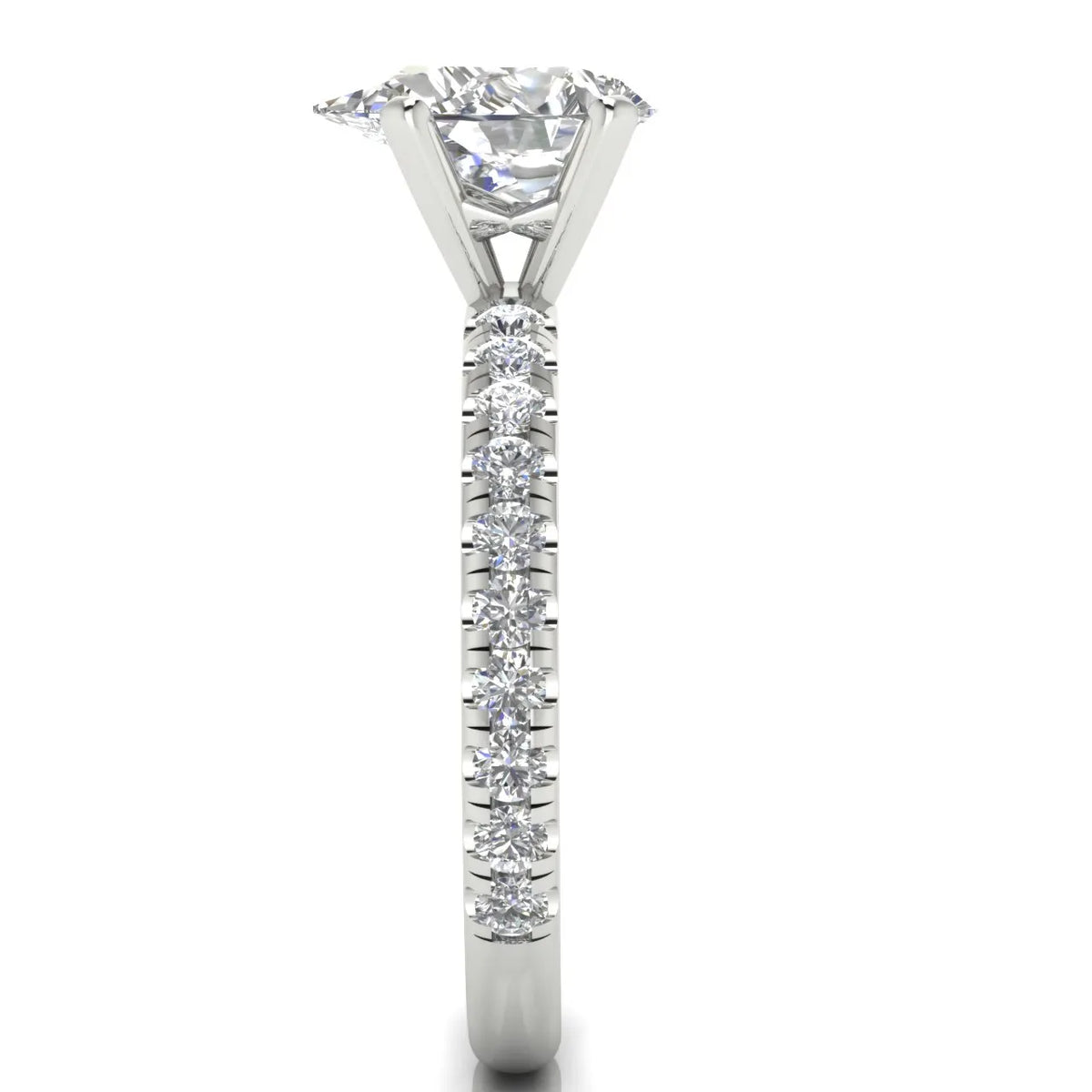 Classic Pavé Accent Engagement Ring