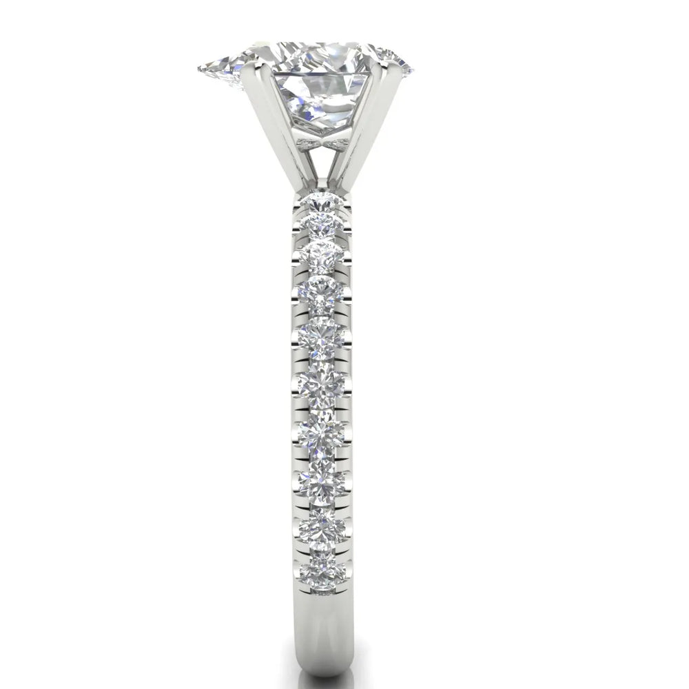 Classic Pavé Accent Engagement Ring