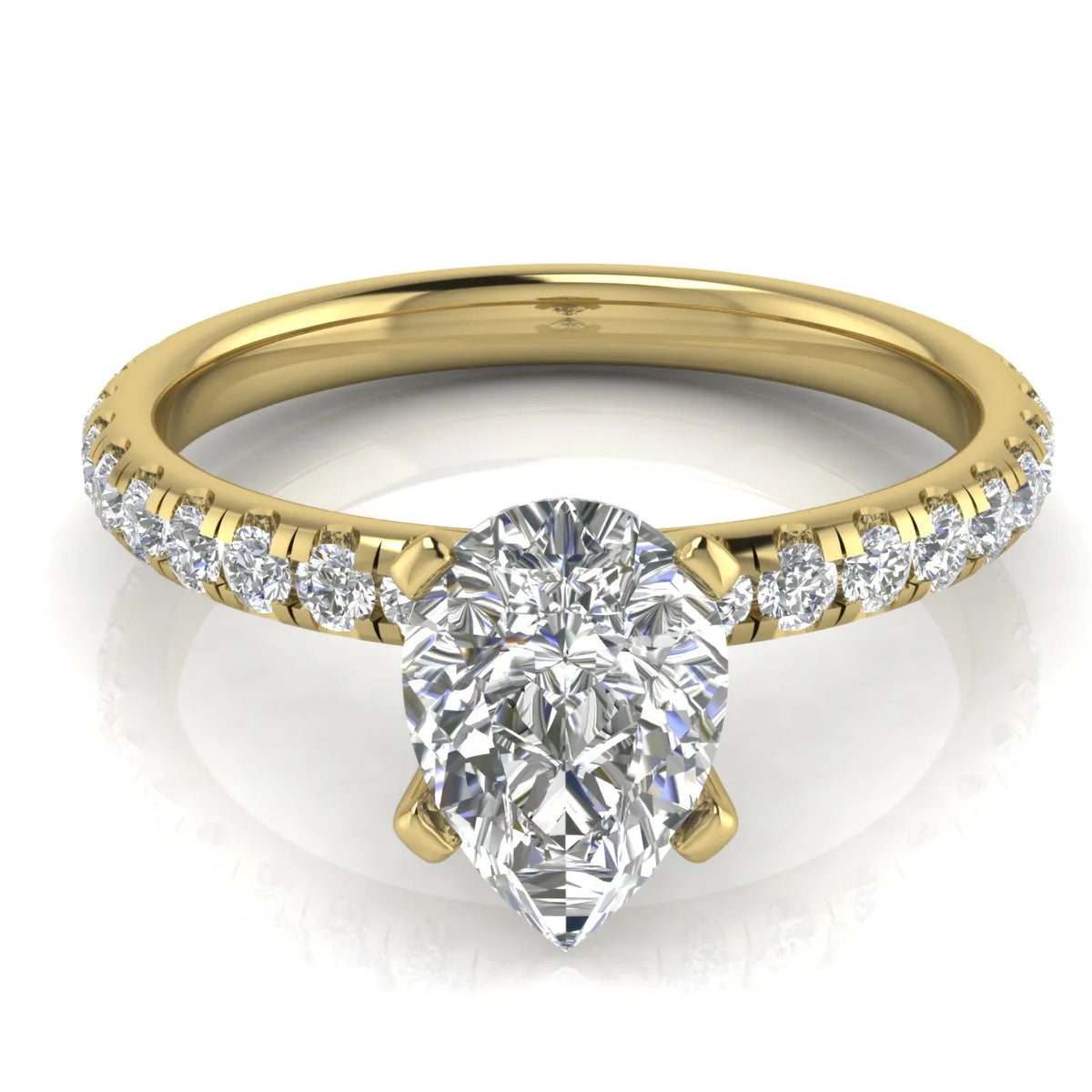 Classic Pavé Accent Engagement Ring