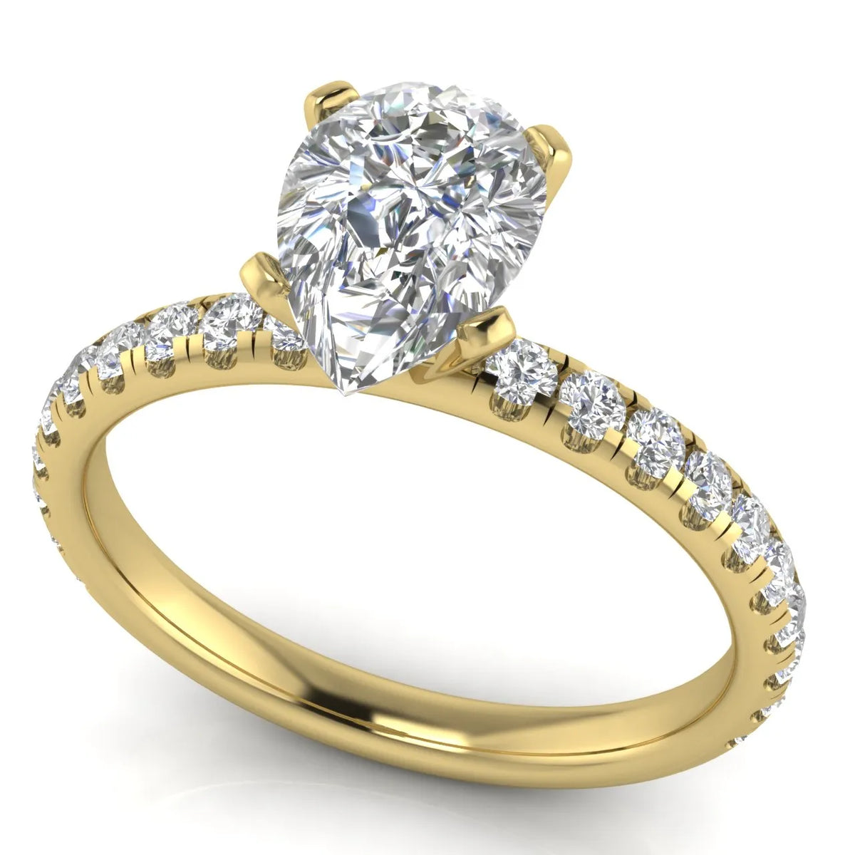 Classic Pavé Accent Engagement Ring
