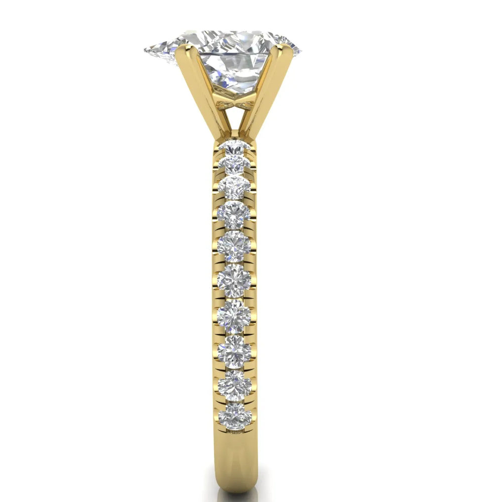 Classic Pavé Accent Engagement Ring