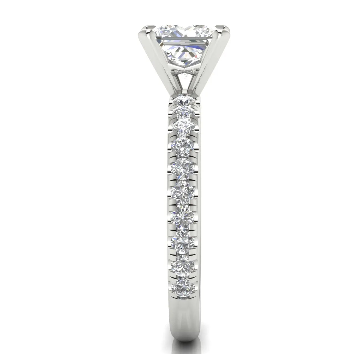 Classic Pavé Accent Engagement Ring