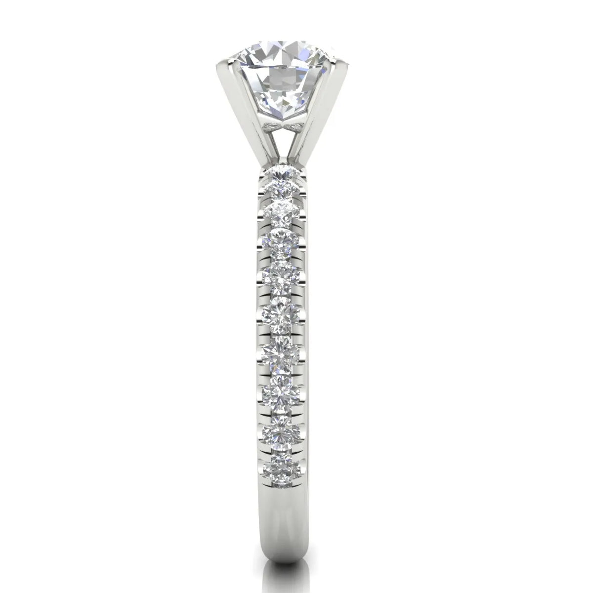 Classic Pavé Accent Engagement Ring