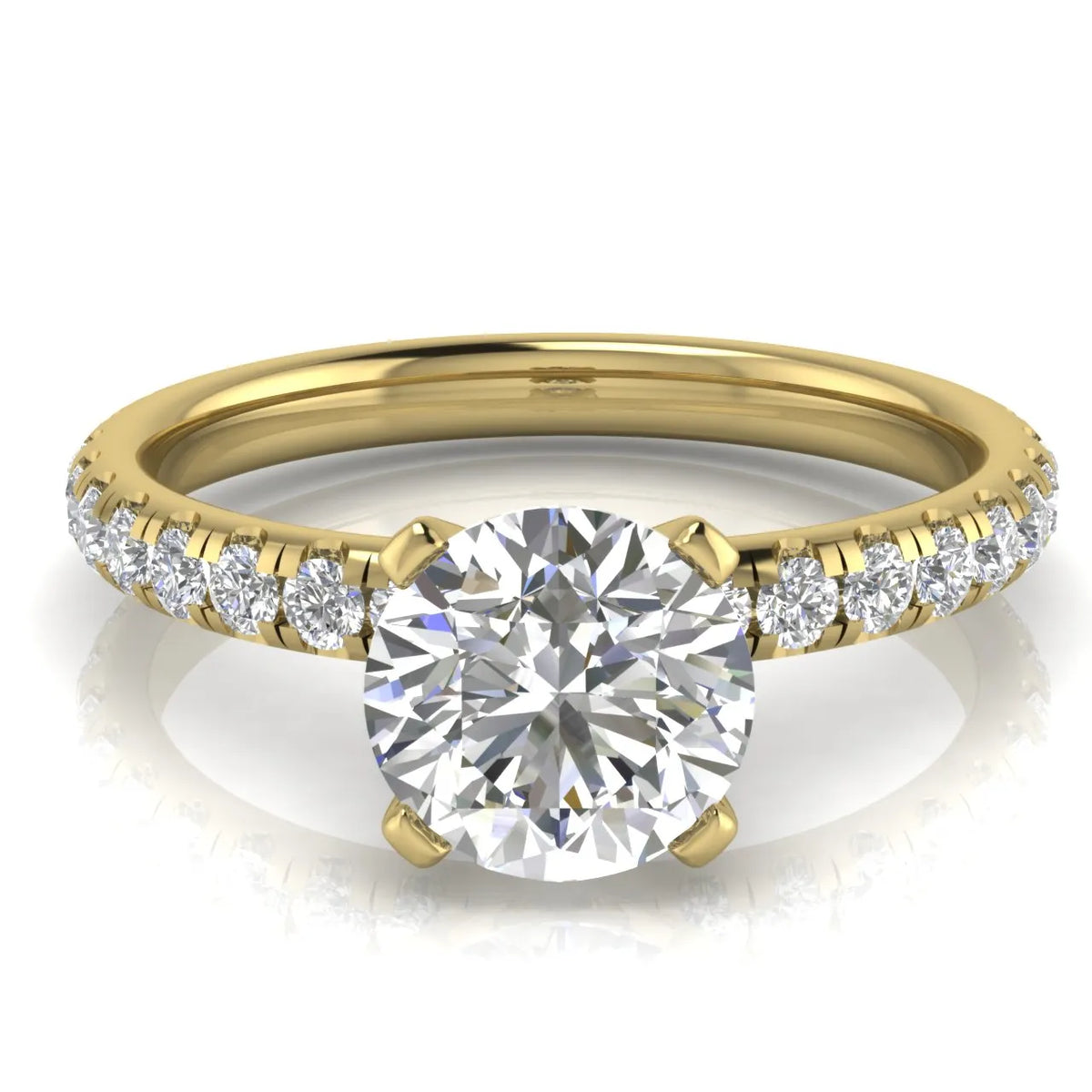 Classic Pavé Accent Engagement Ring