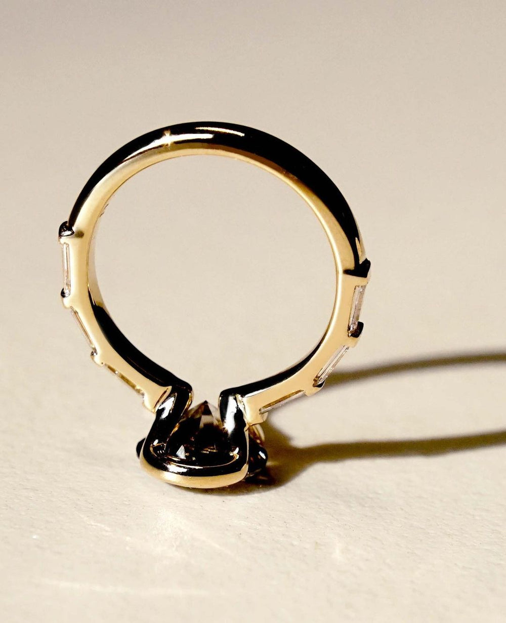 Bezel Set Round Brilliant Cut Labgrown Engagement Ring