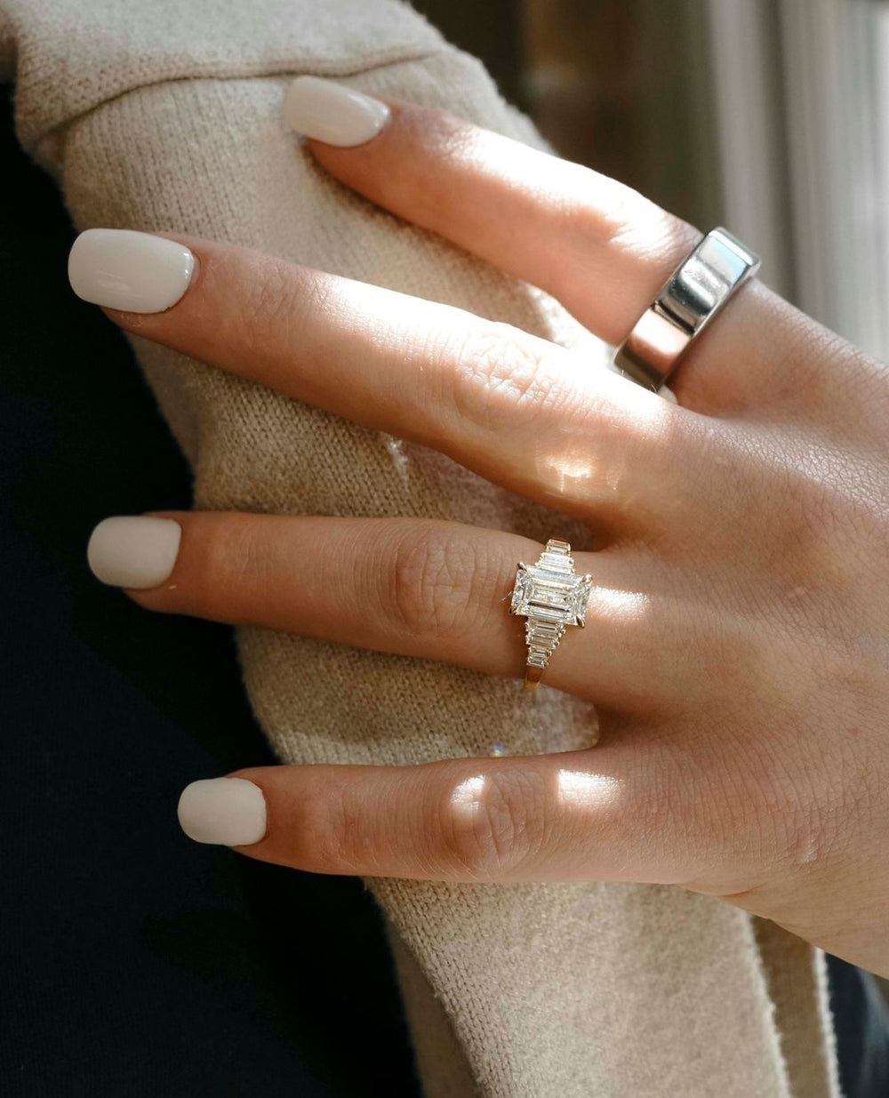 Emerald Cut Labgrown Engagement Ring