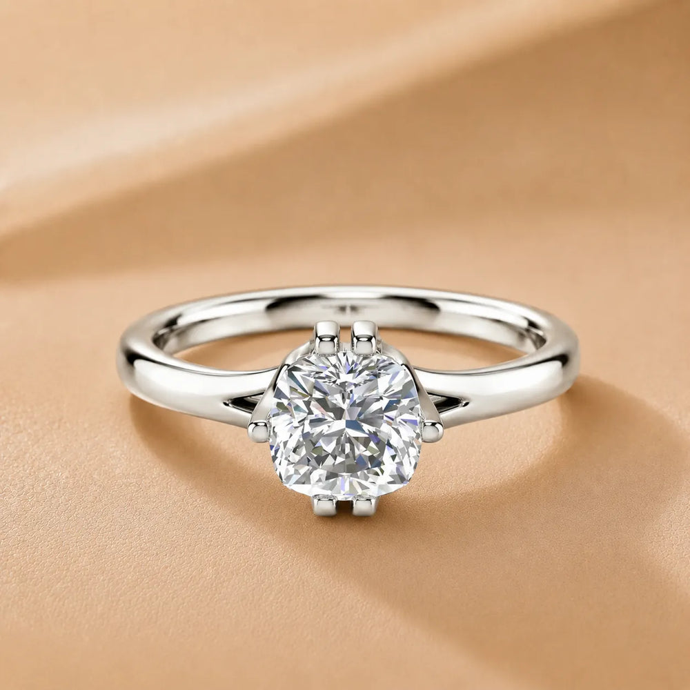 Contemporary Solitaire Engagement Ring