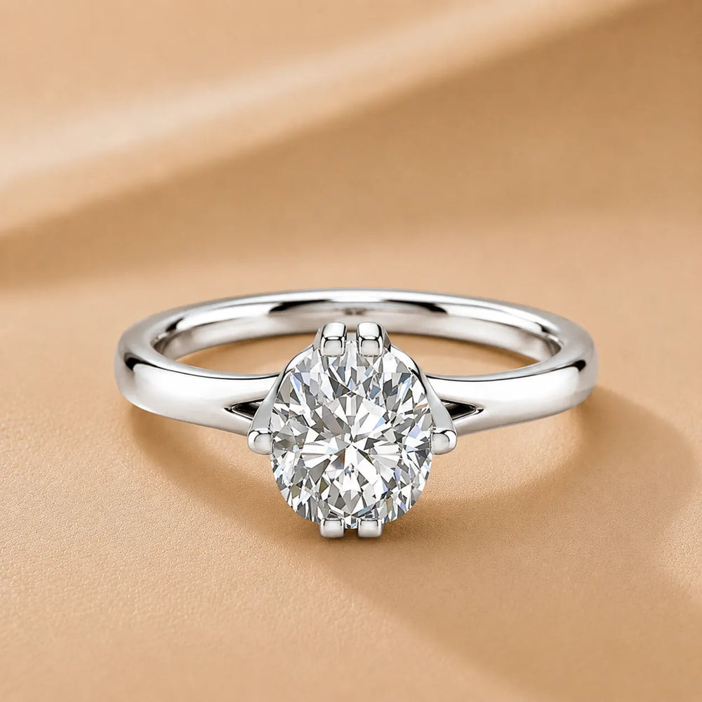 Contemporary Solitaire Engagement Ring