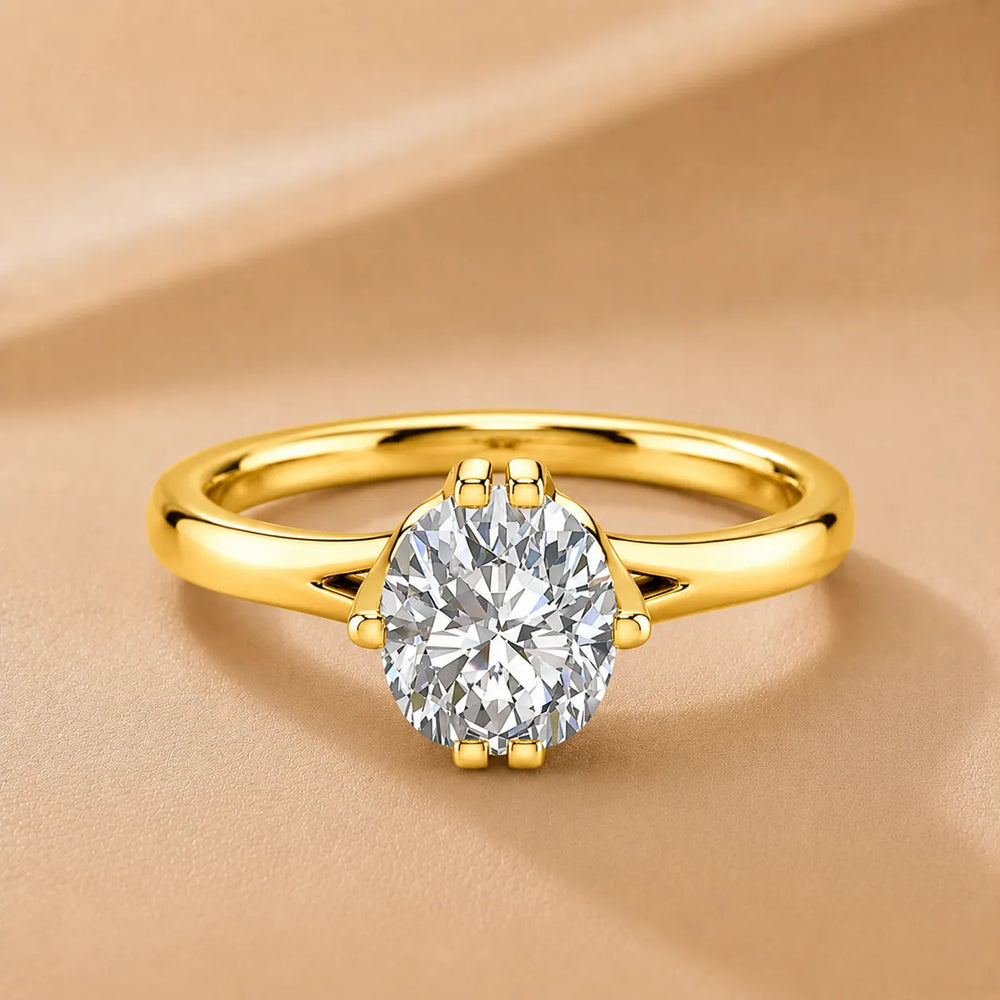 Contemporary Solitaire Engagement Ring