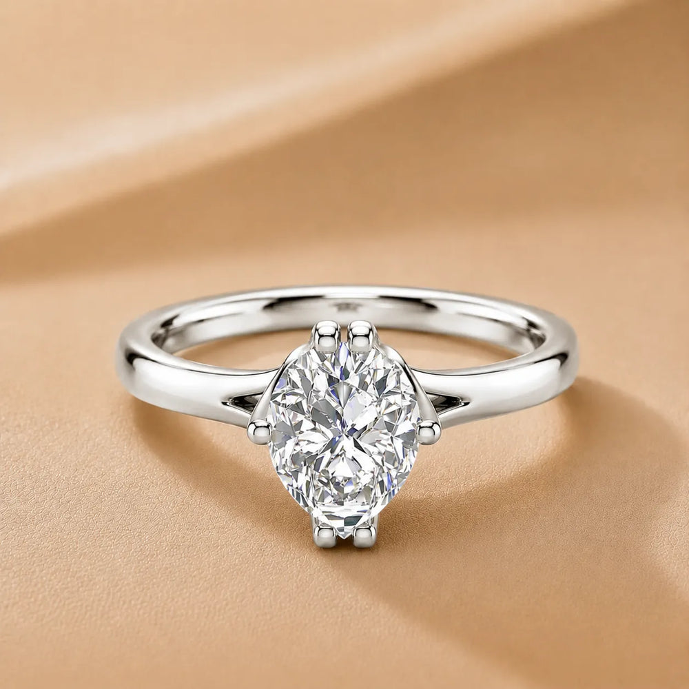 Contemporary Solitaire Engagement Ring