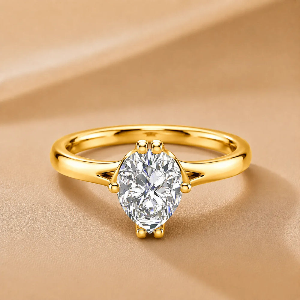 Contemporary Solitaire Engagement Ring