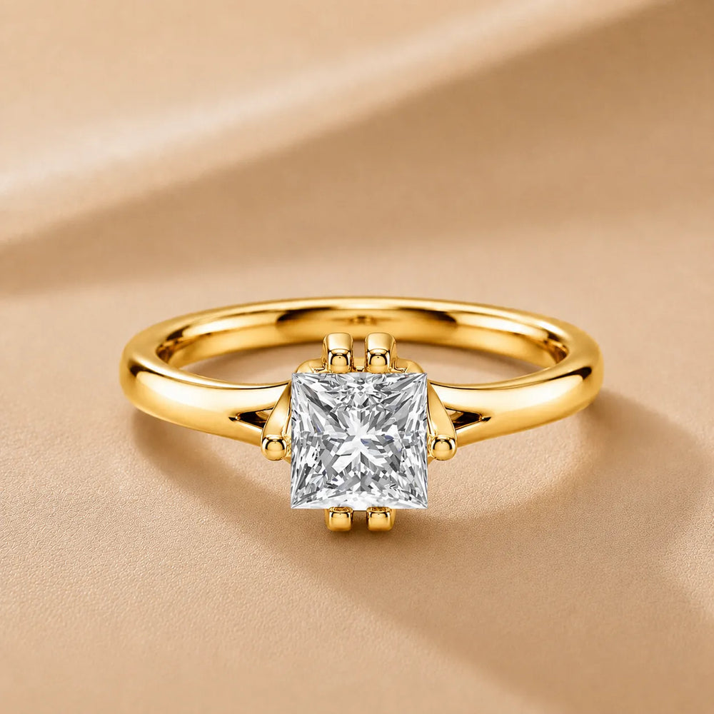 Contemporary Solitaire Engagement Ring