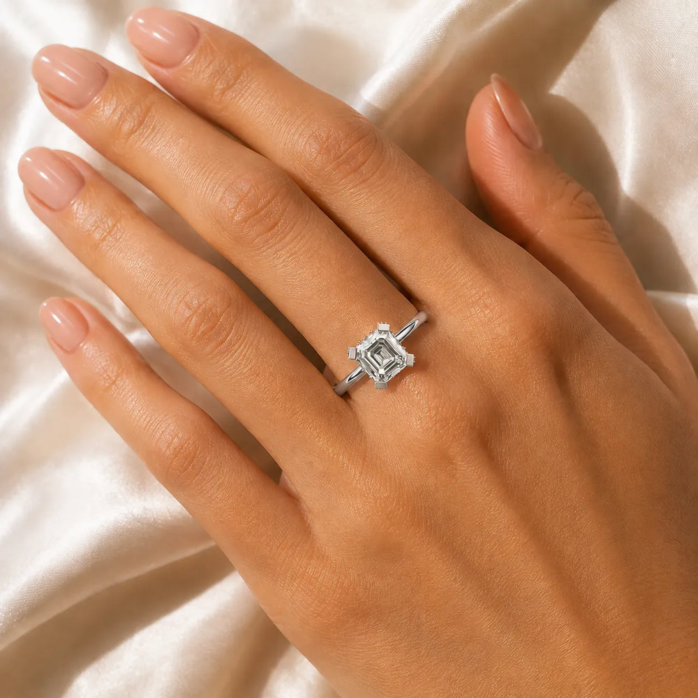 Elegant Solitaire Ring with Contemporary Prong Setting