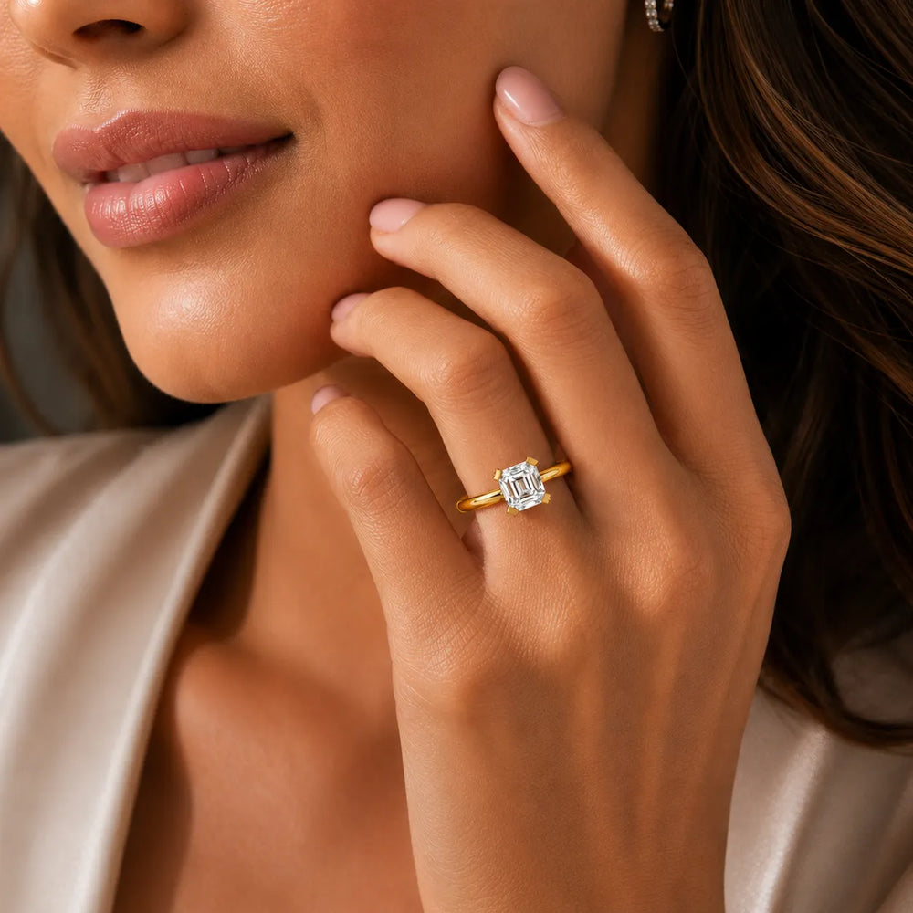 Elegant Solitaire Ring with Contemporary Prong Setting
