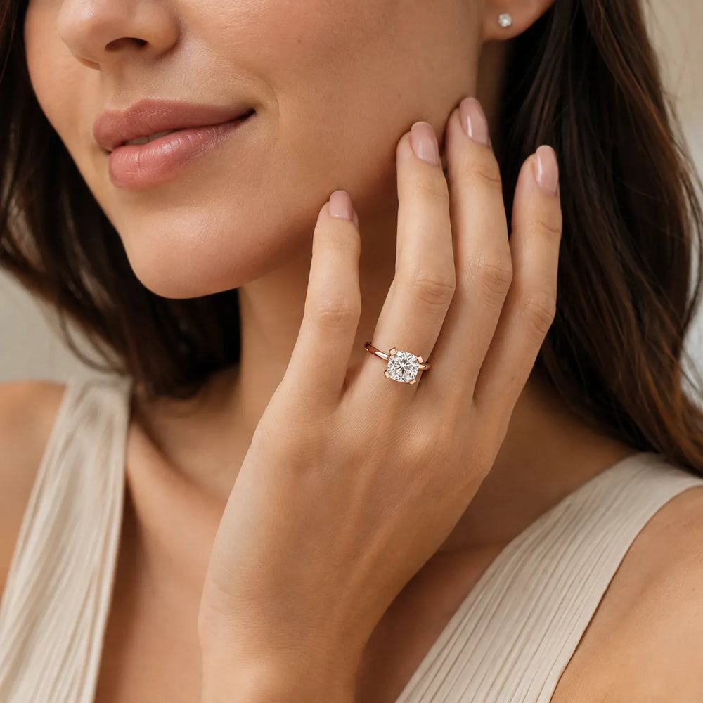 Elegant Solitaire Ring with Contemporary Prong Setting