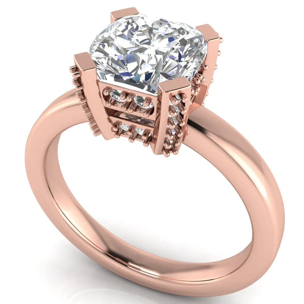 Elegant Solitaire Ring with Contemporary Prong Setting