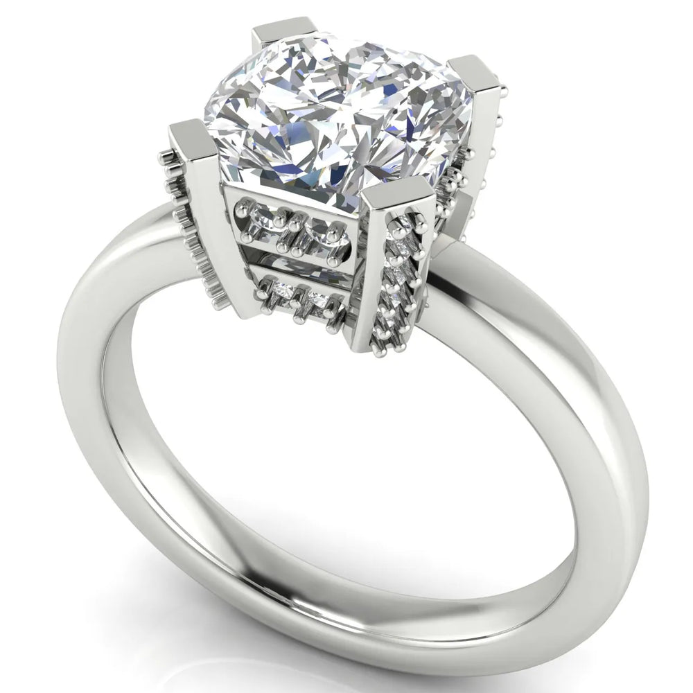 Elegant Solitaire Ring with Contemporary Prong Setting
