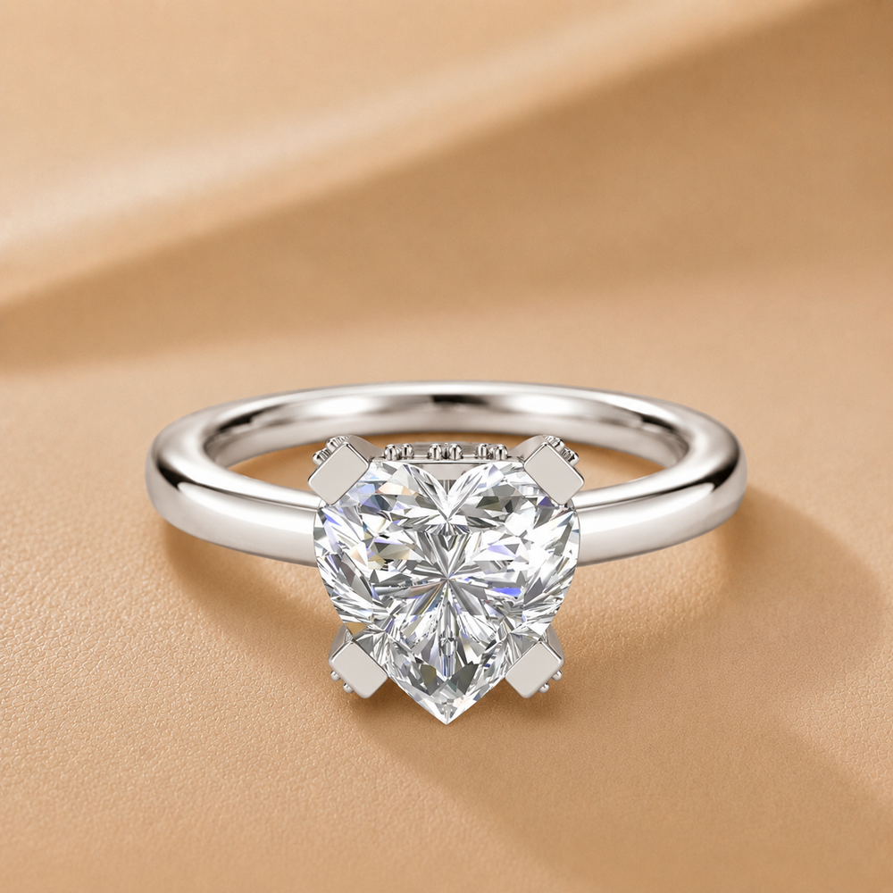 Elegant Solitaire Ring with Contemporary Prong Setting