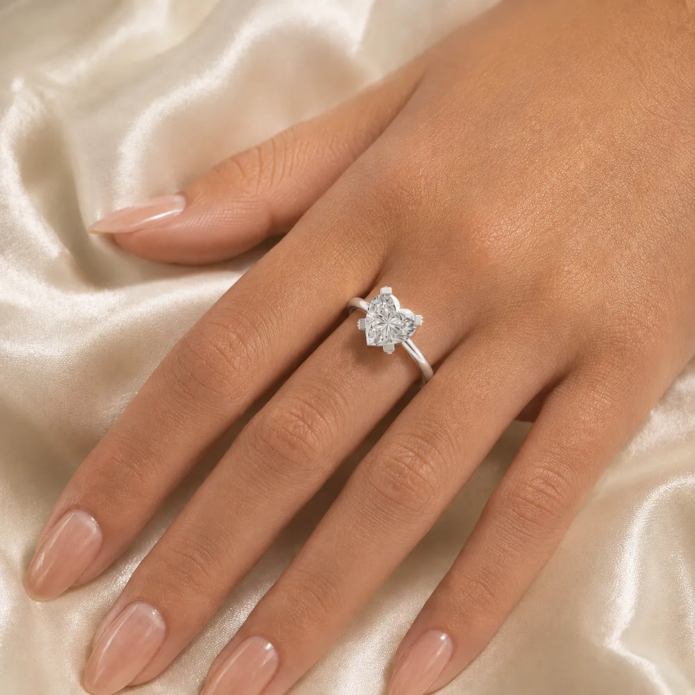 Elegant Solitaire Ring with Contemporary Prong Setting