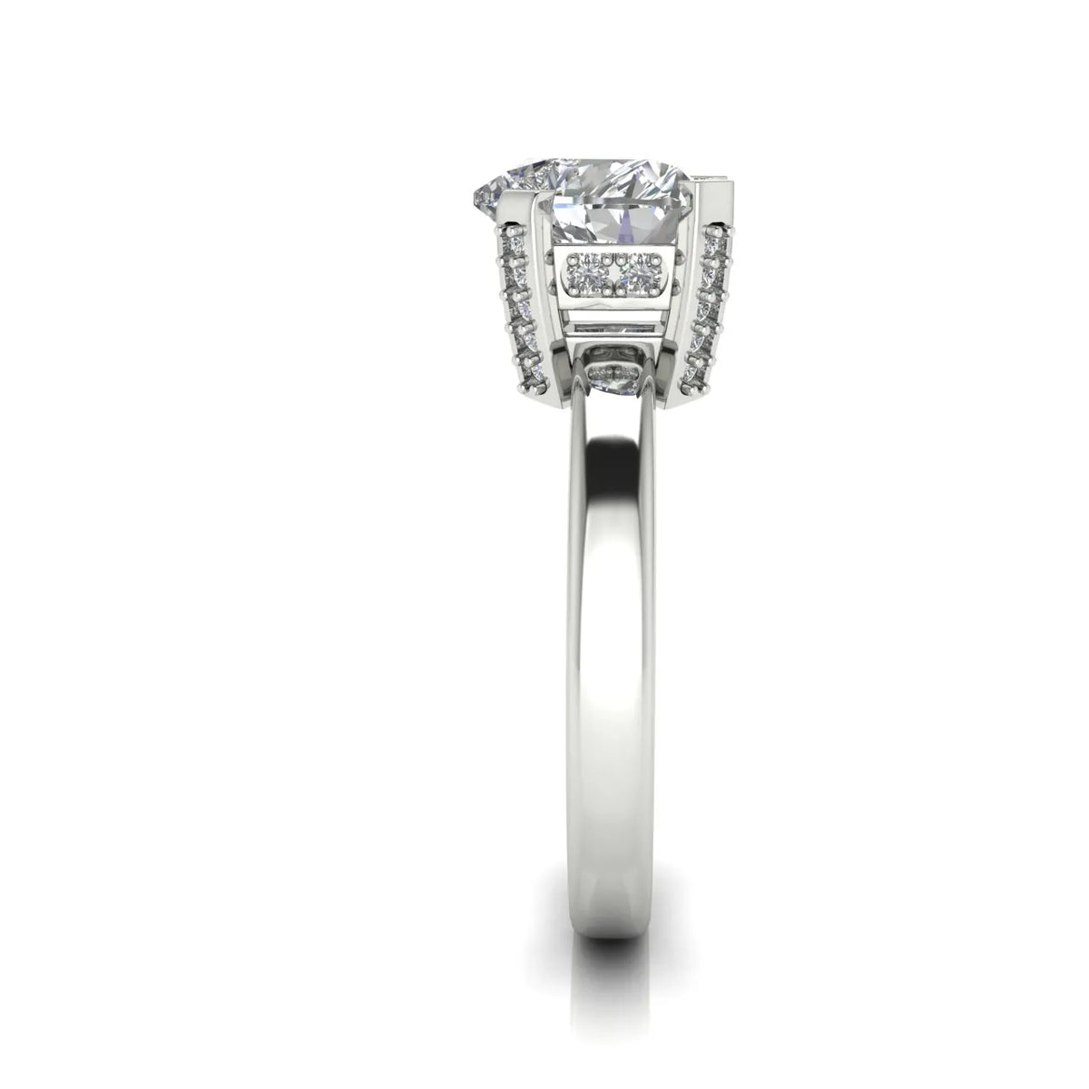 Elegant Solitaire Ring with Contemporary Prong Setting