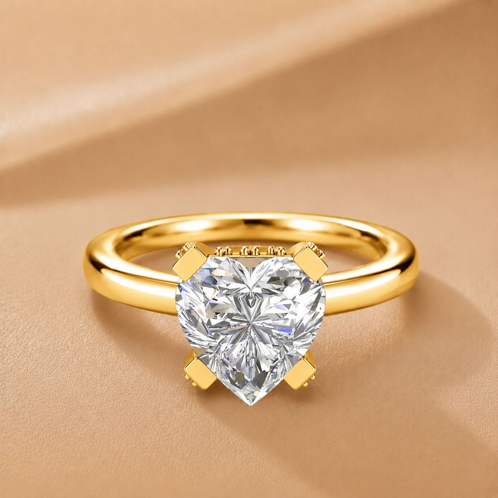 Elegant Solitaire Ring with Contemporary Prong Setting