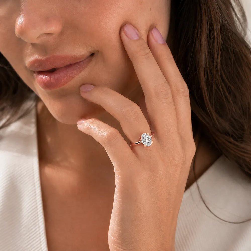 Elegant Solitaire Ring with Contemporary Prong Setting