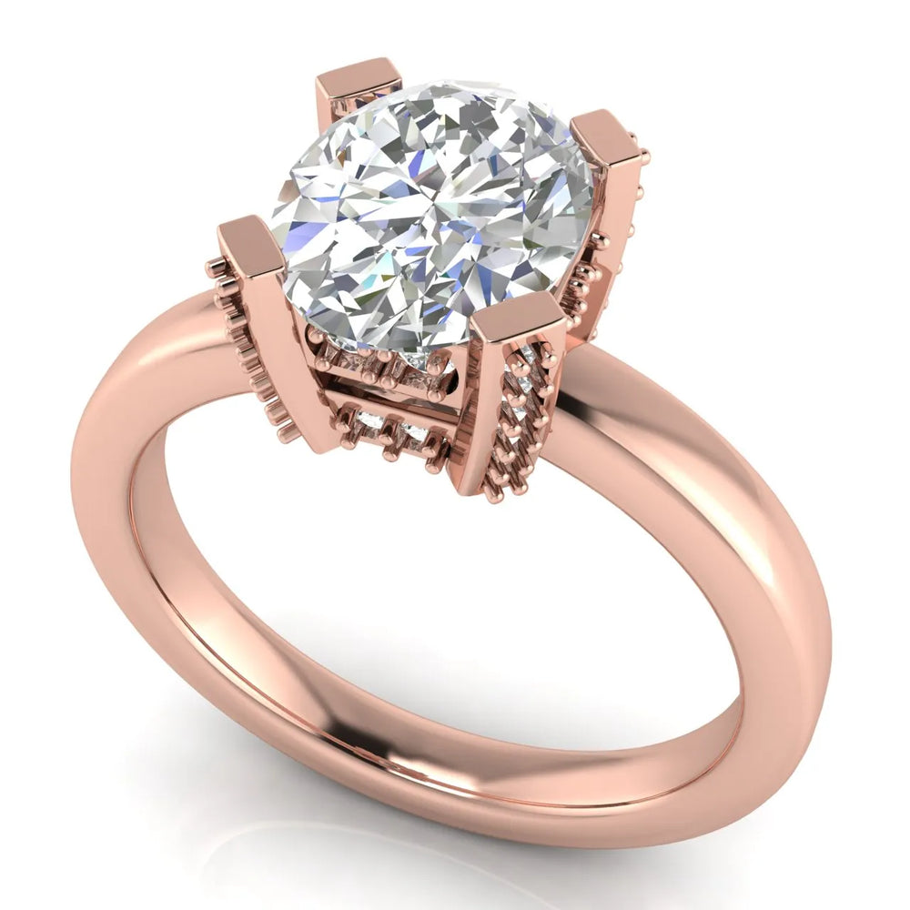 Elegant Solitaire Ring with Contemporary Prong Setting