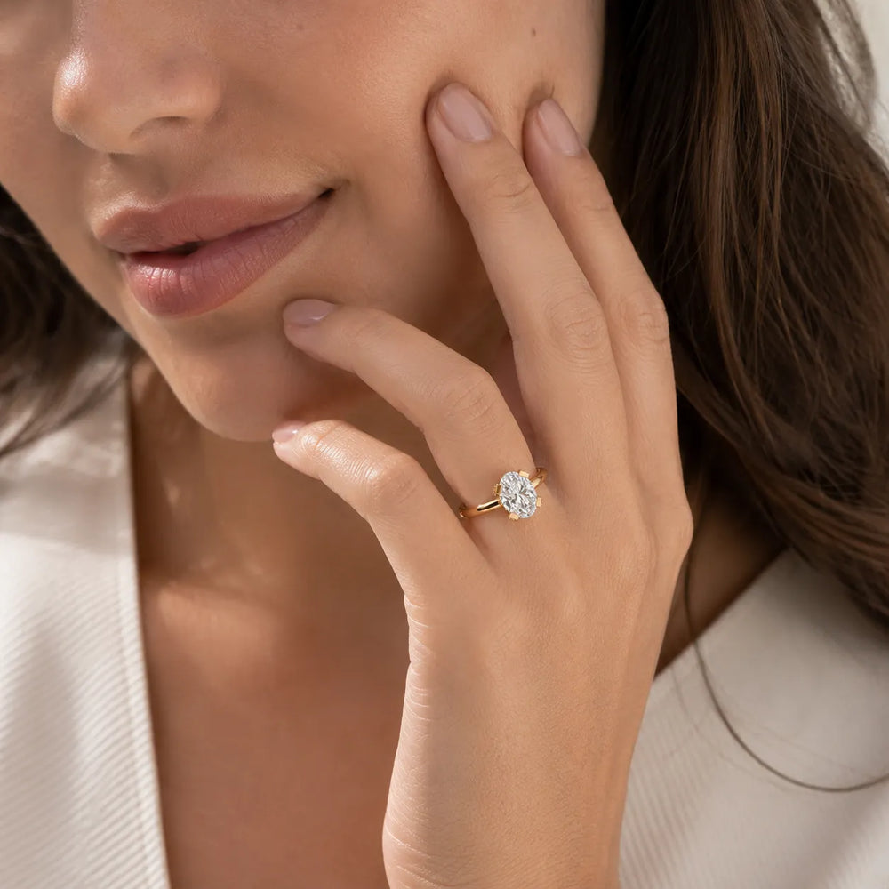 Elegant Solitaire Ring with Contemporary Prong Setting