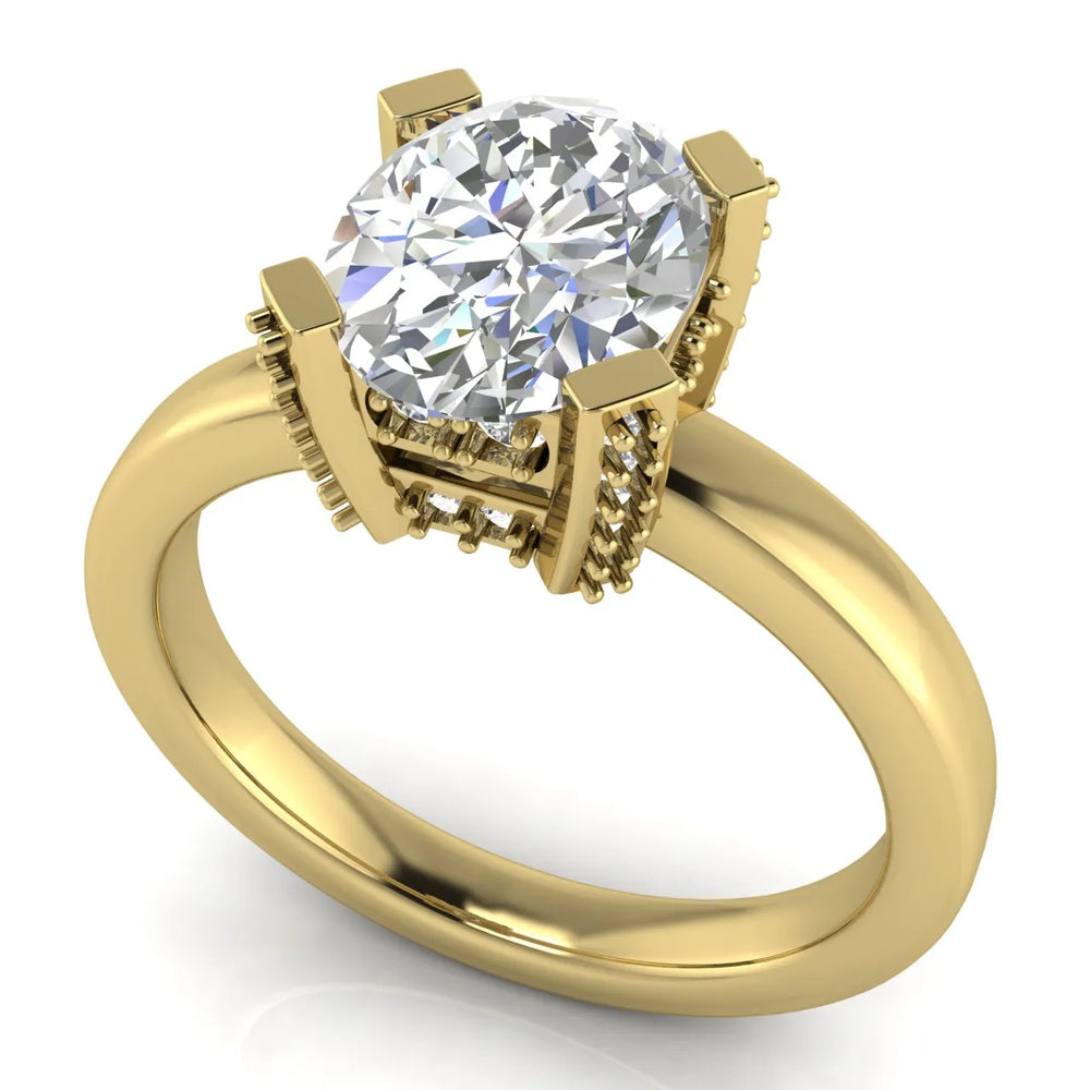 Elegant Solitaire Ring with Contemporary Prong Setting