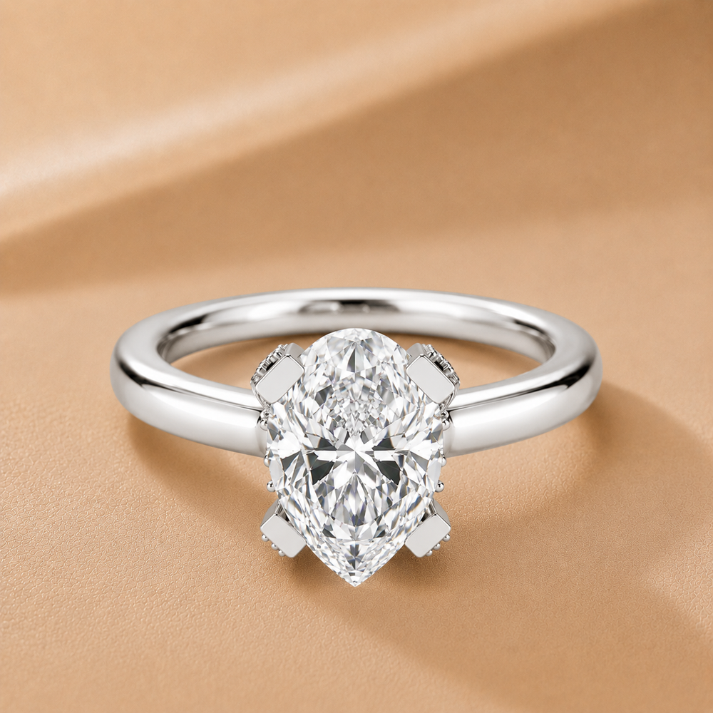 Elegant Solitaire Ring with Contemporary Prong Setting
