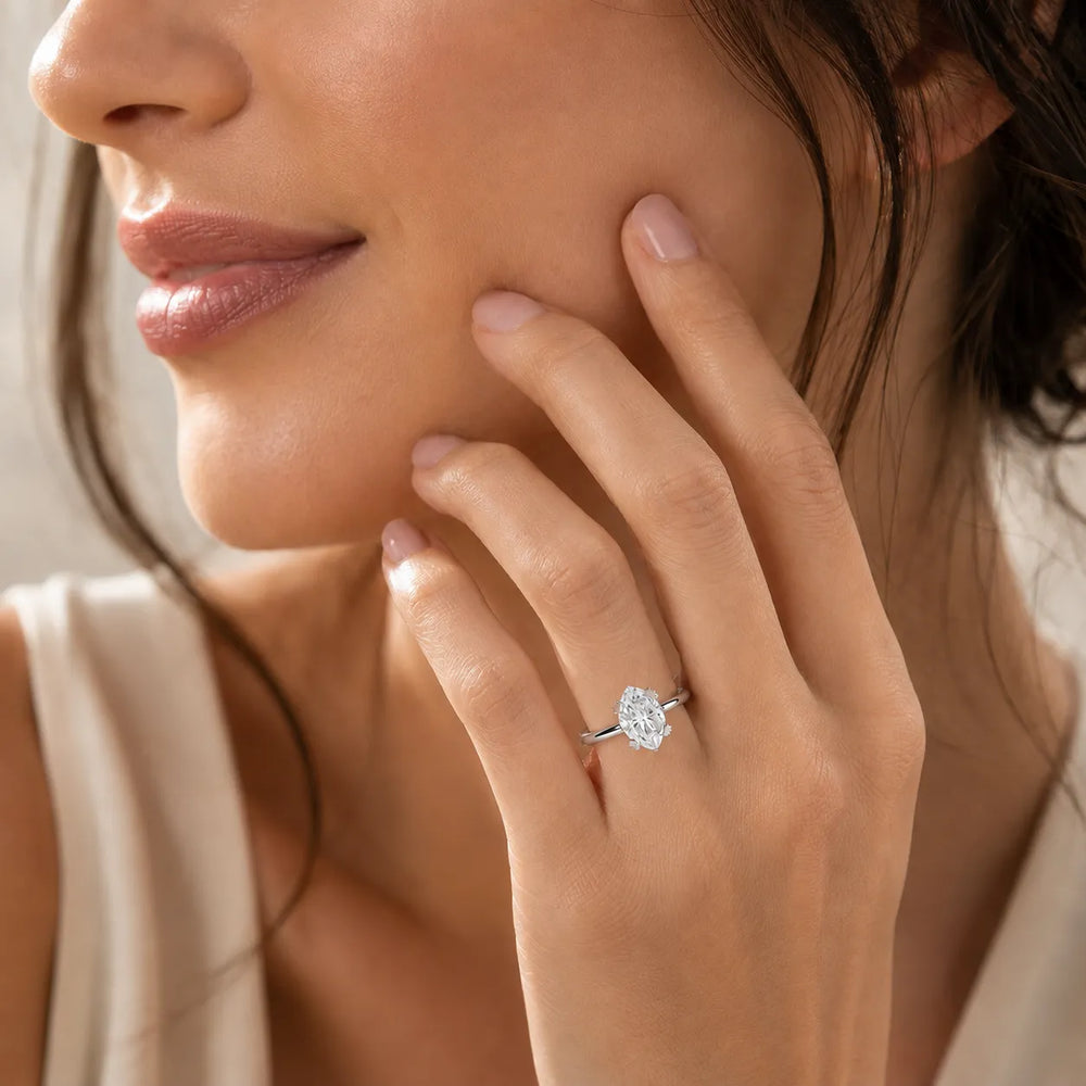 Elegant Solitaire Ring with Contemporary Prong Setting