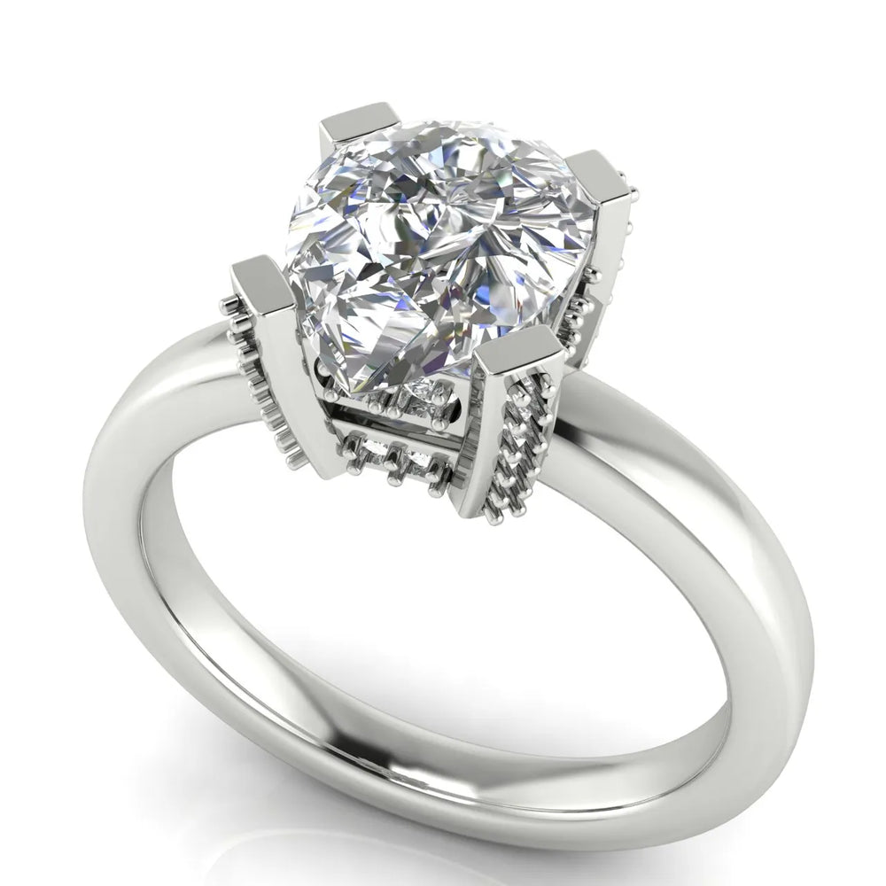 Elegant Solitaire Ring with Contemporary Prong Setting