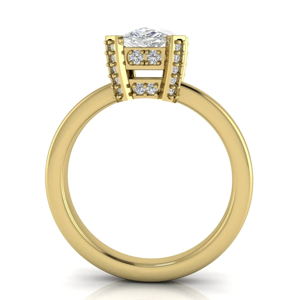 Elegant Solitaire Ring with Contemporary Prong Setting