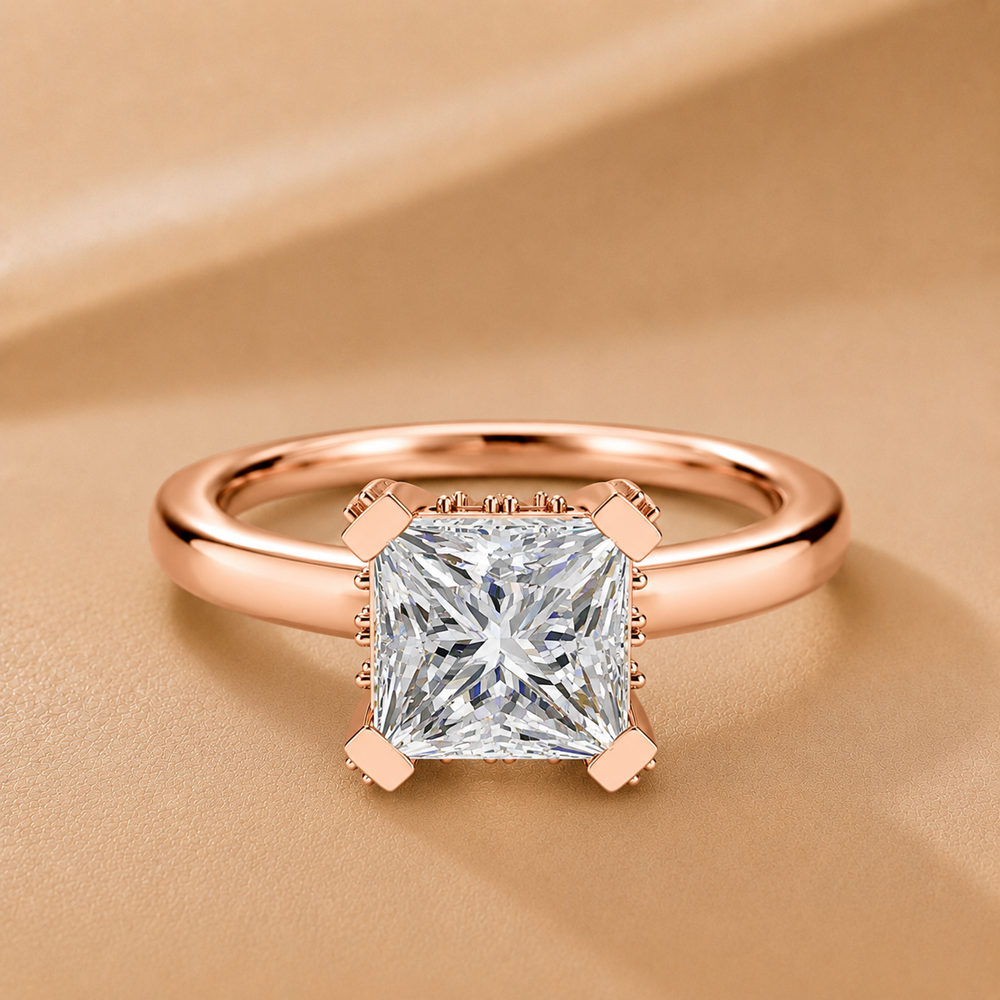 Elegant Solitaire Ring with Contemporary Prong Setting