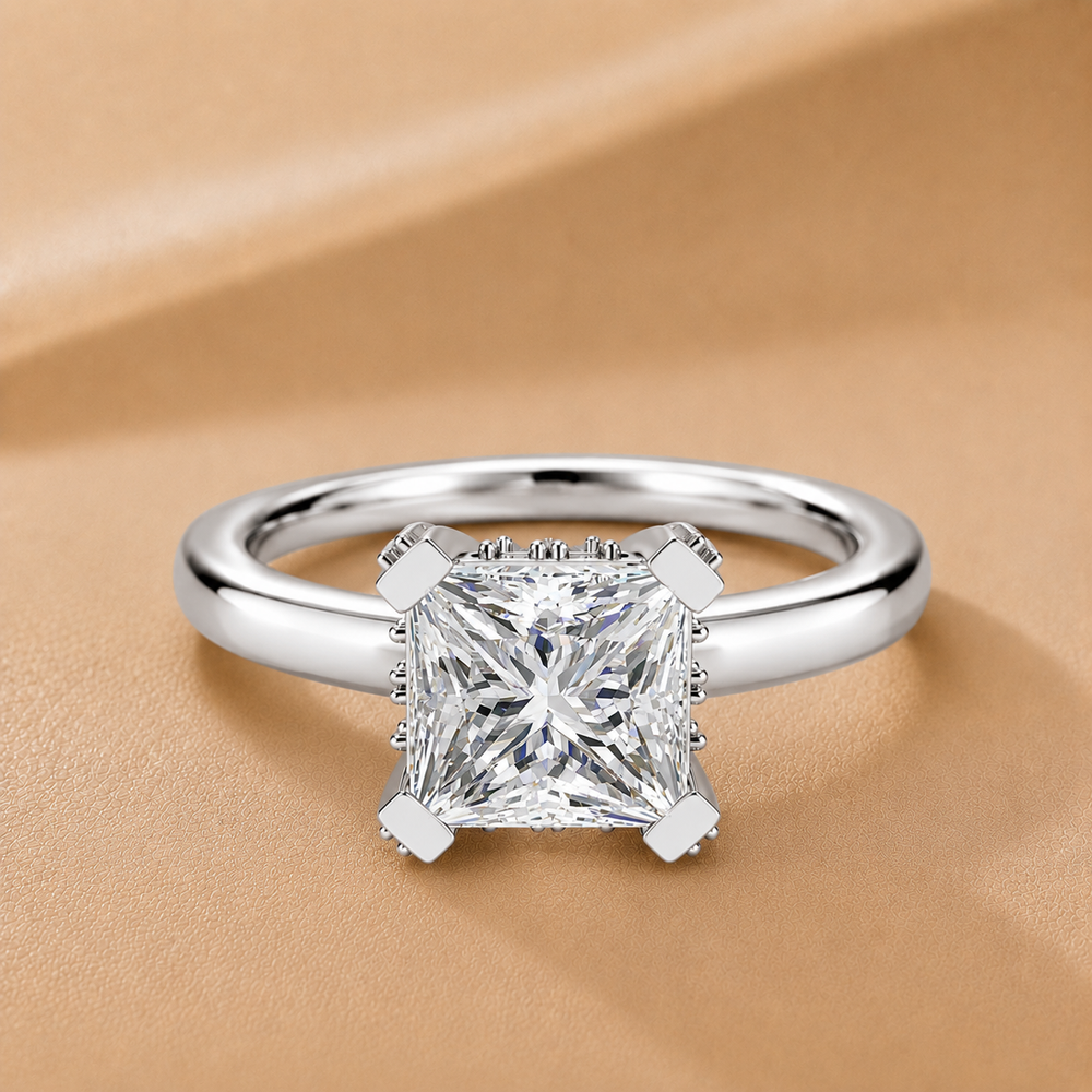 Elegant Solitaire Ring with Contemporary Prong Setting