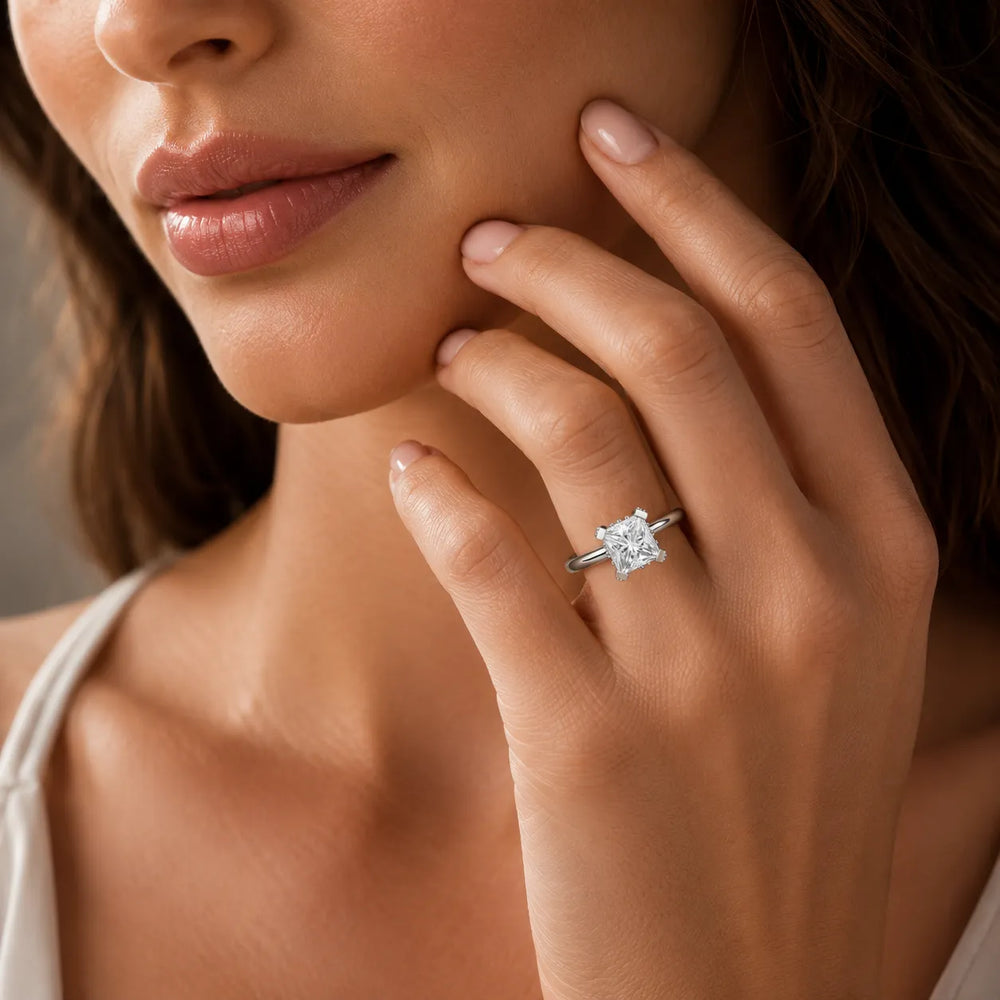 Elegant Solitaire Ring with Contemporary Prong Setting