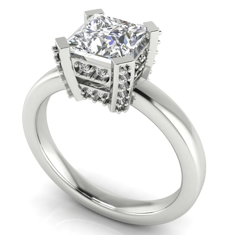 Elegant Solitaire Ring with Contemporary Prong Setting