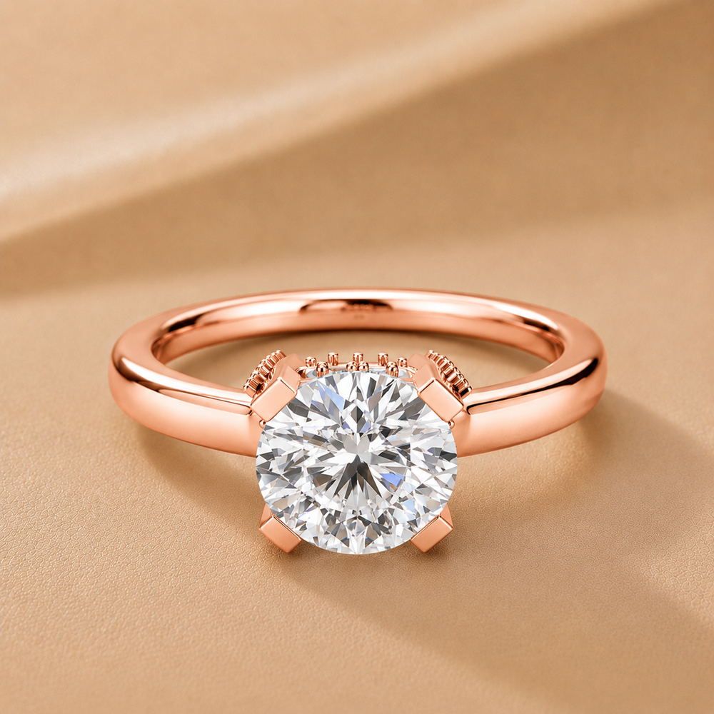 Elegant Solitaire Ring with Contemporary Prong Setting