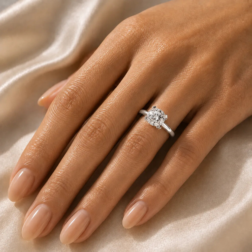 Elegant Solitaire Ring with Contemporary Prong Setting