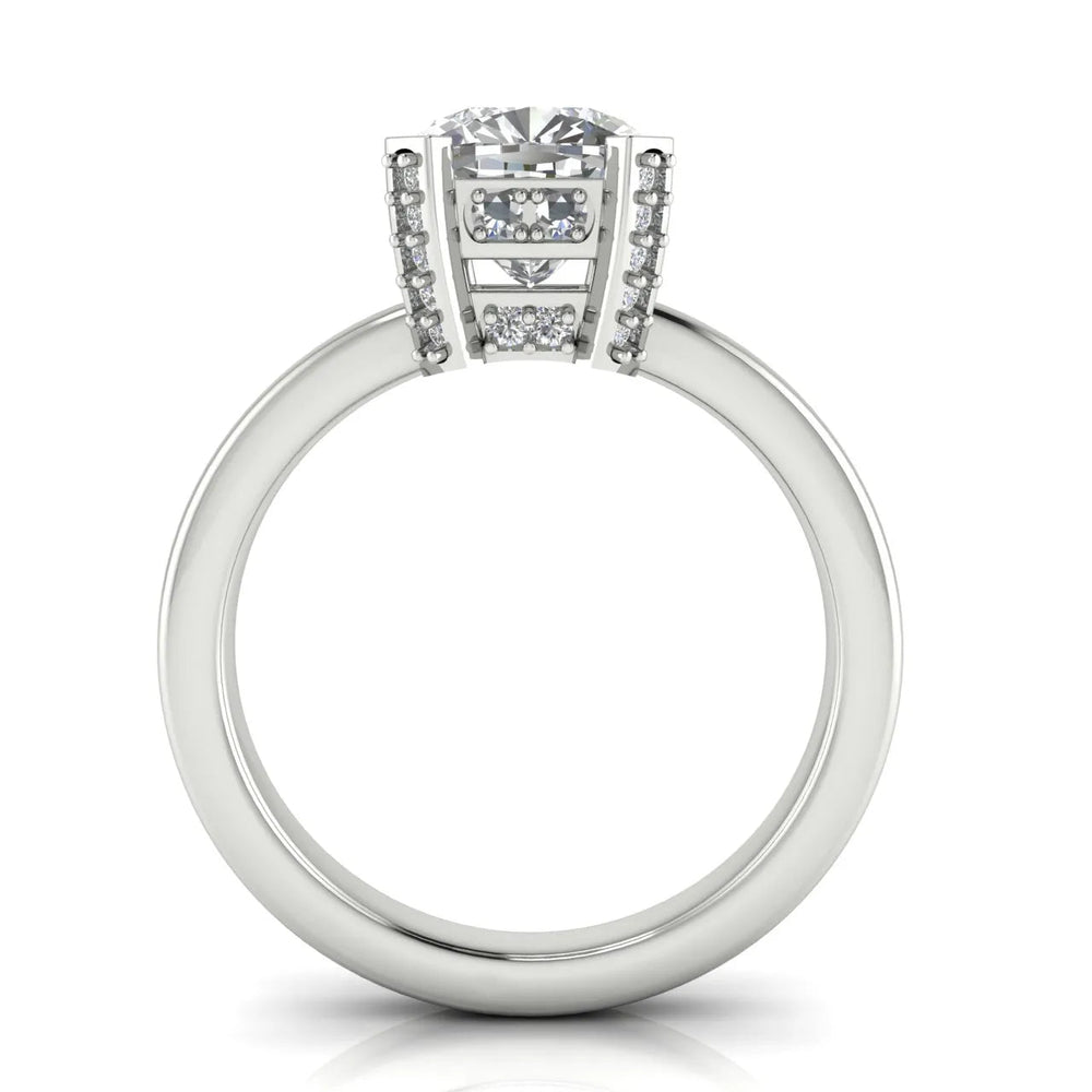 Elegant Solitaire Ring with Contemporary Prong Setting – (925 Sterling Silver) – Round (925 Sterling Silver)