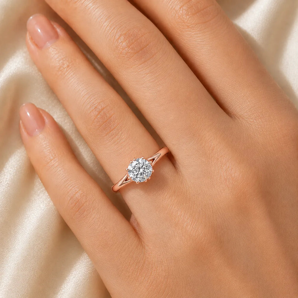 Contemporary Solitaire Engagement Ring