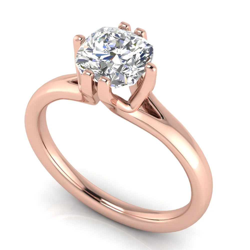 Contemporary Solitaire Engagement Ring