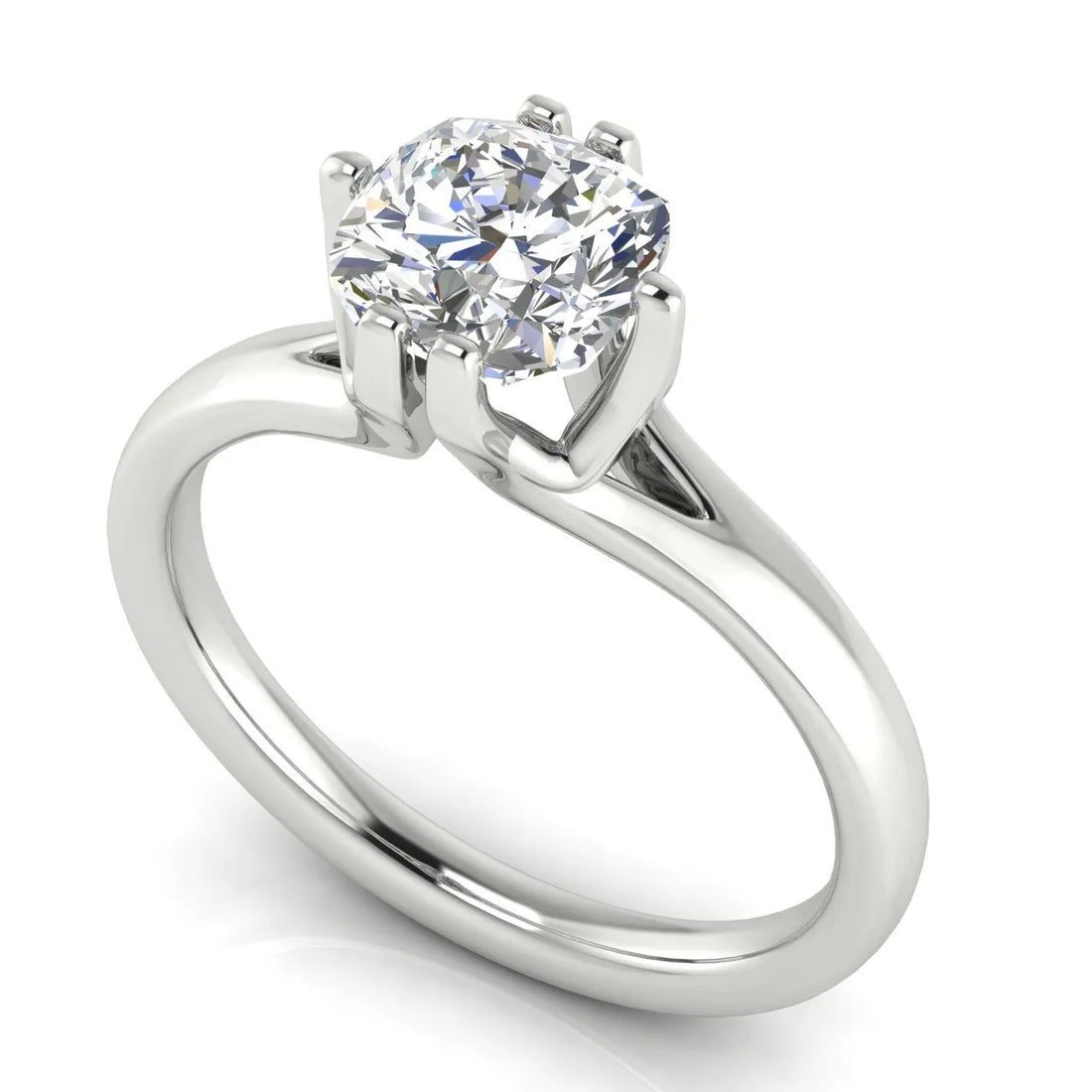 Contemporary Solitaire Engagement Ring