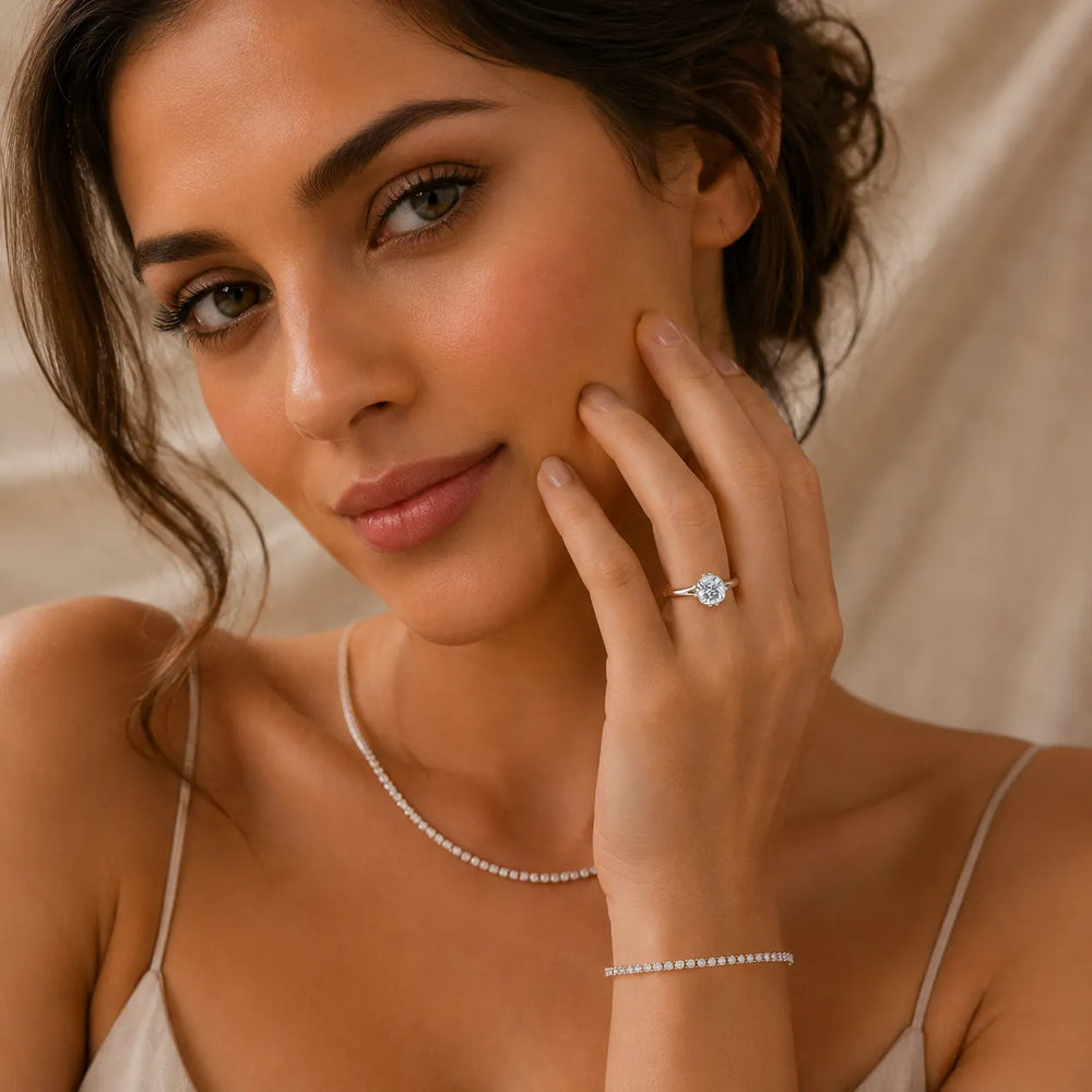 Contemporary Solitaire Engagement Ring