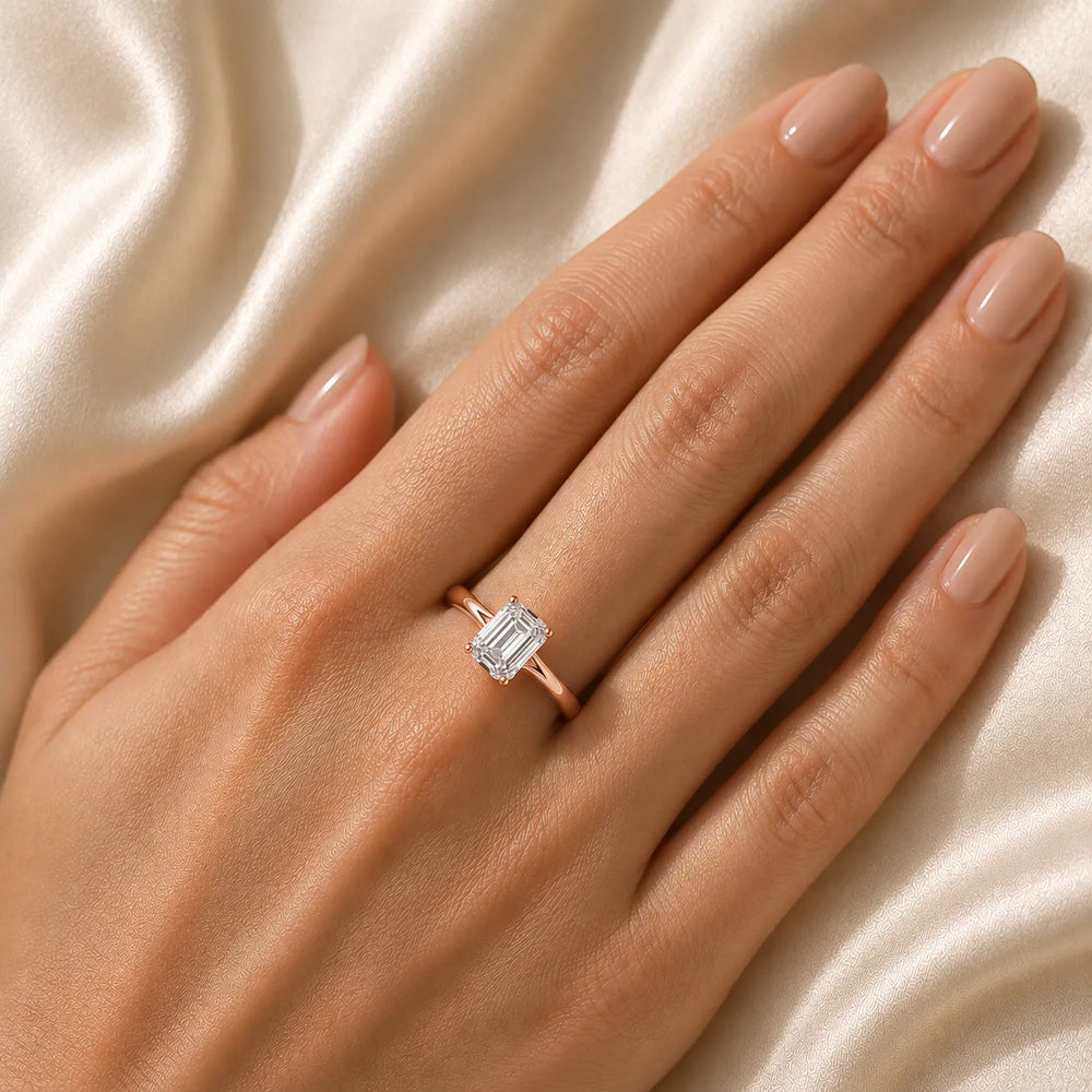 Contemporary Solitaire Engagement Ring